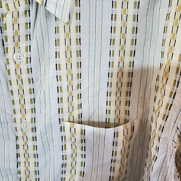 The Territory Ahead Mens Large Long Sleeve Button Down Shirt 100 Cotton Striped - Picture 7 of 10